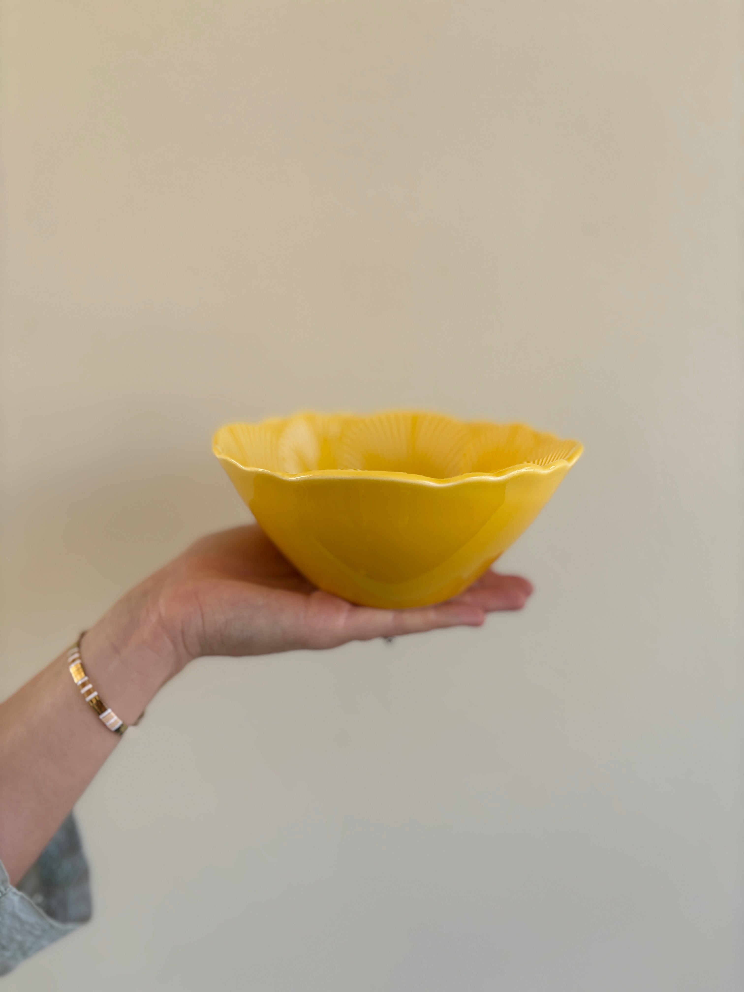 Yellow flora bowl