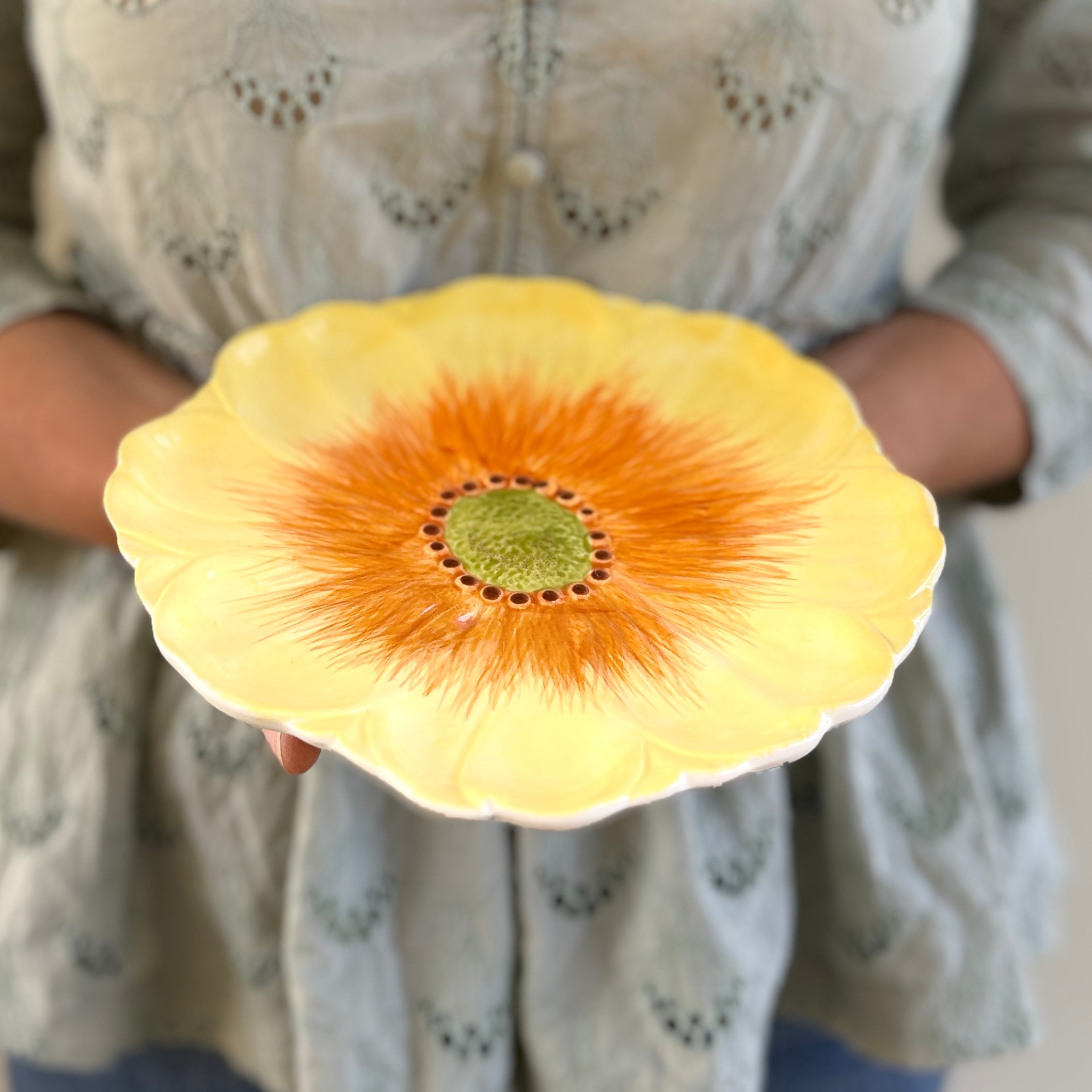 Yellow Floral Plate