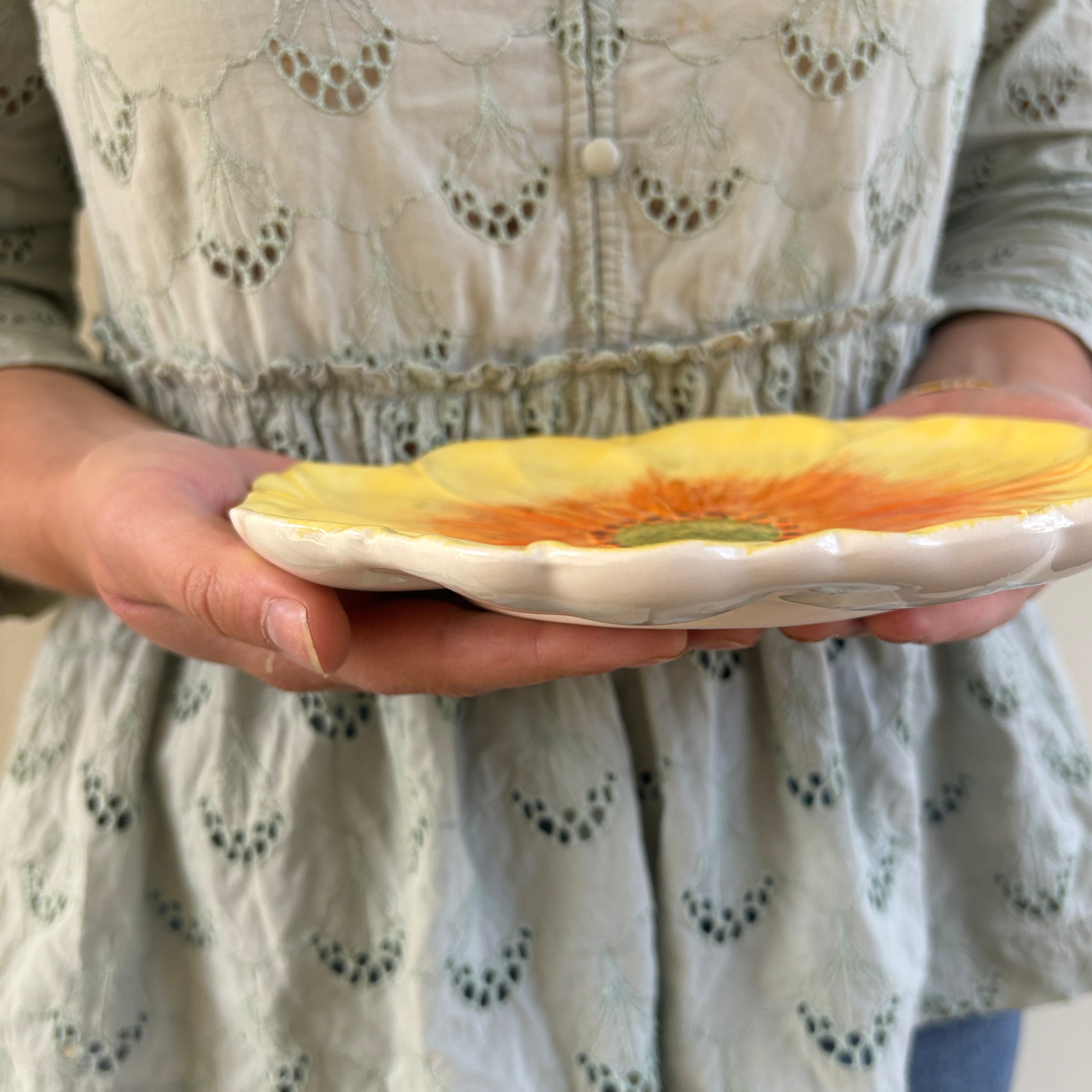 Yellow Floral Plate