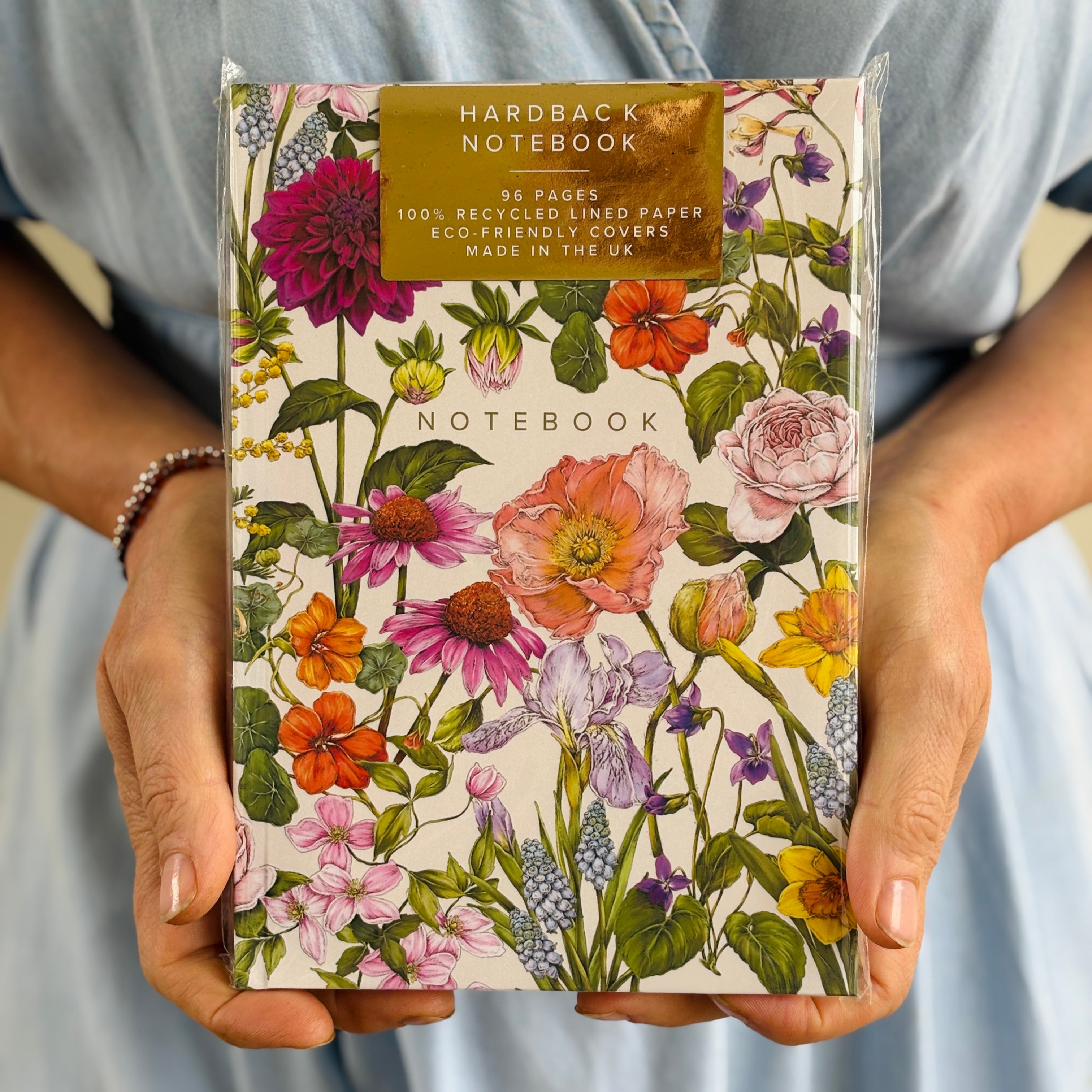 Floral print note book