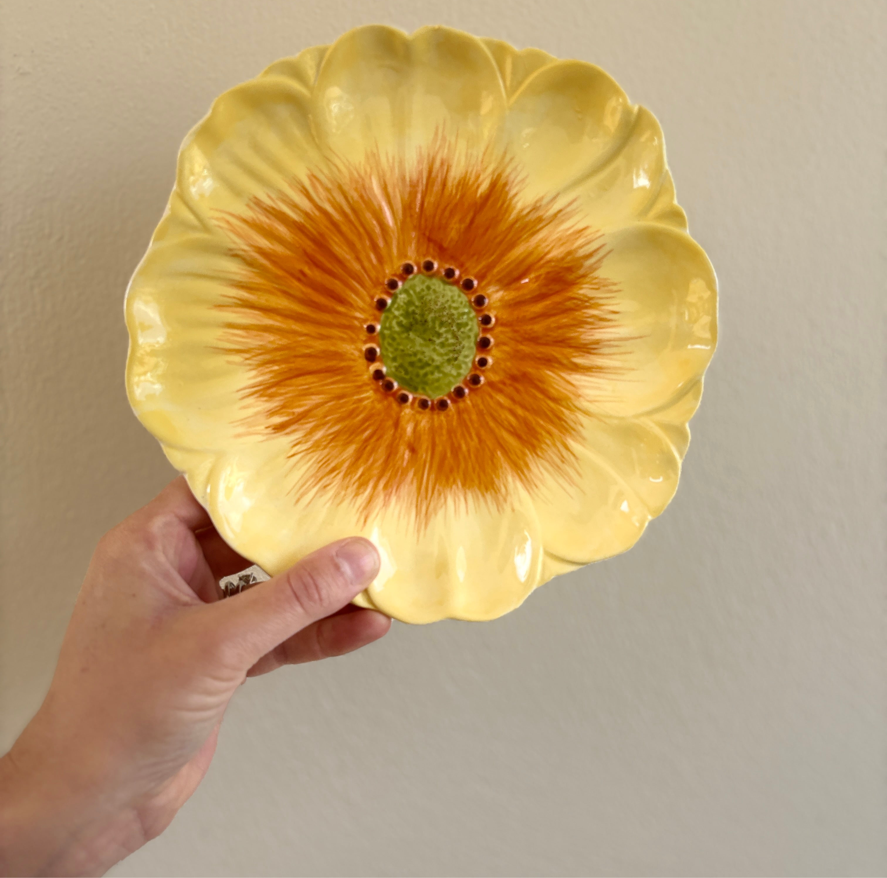 Yellow Floral Plate