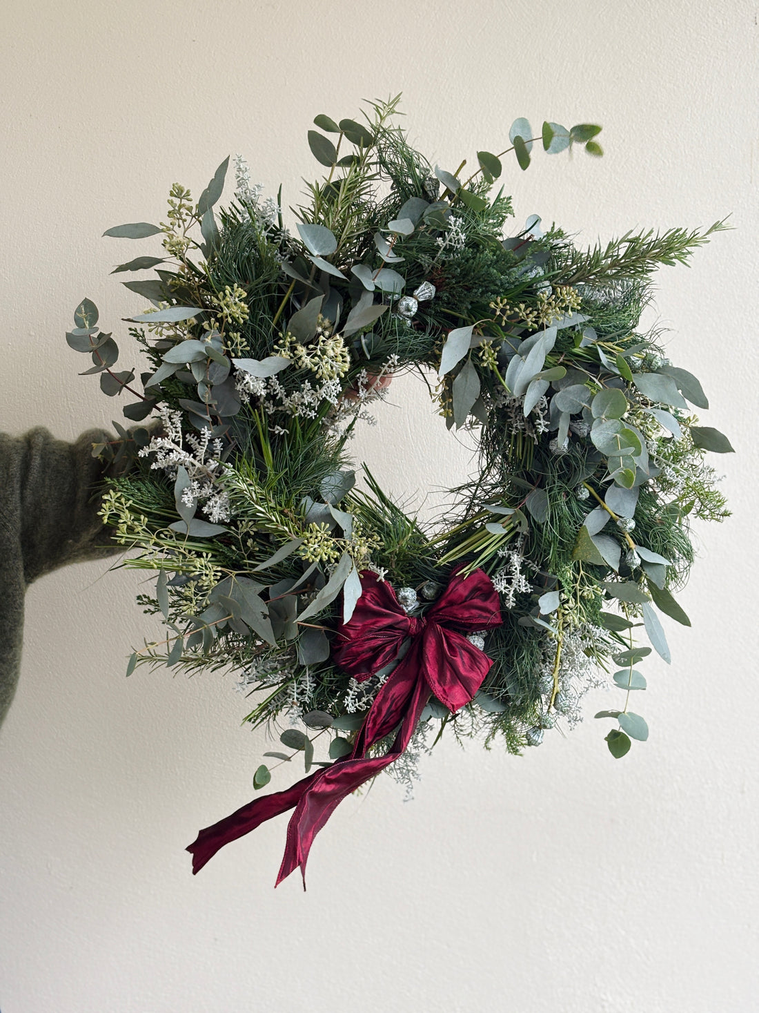 A White Christmas Wreath