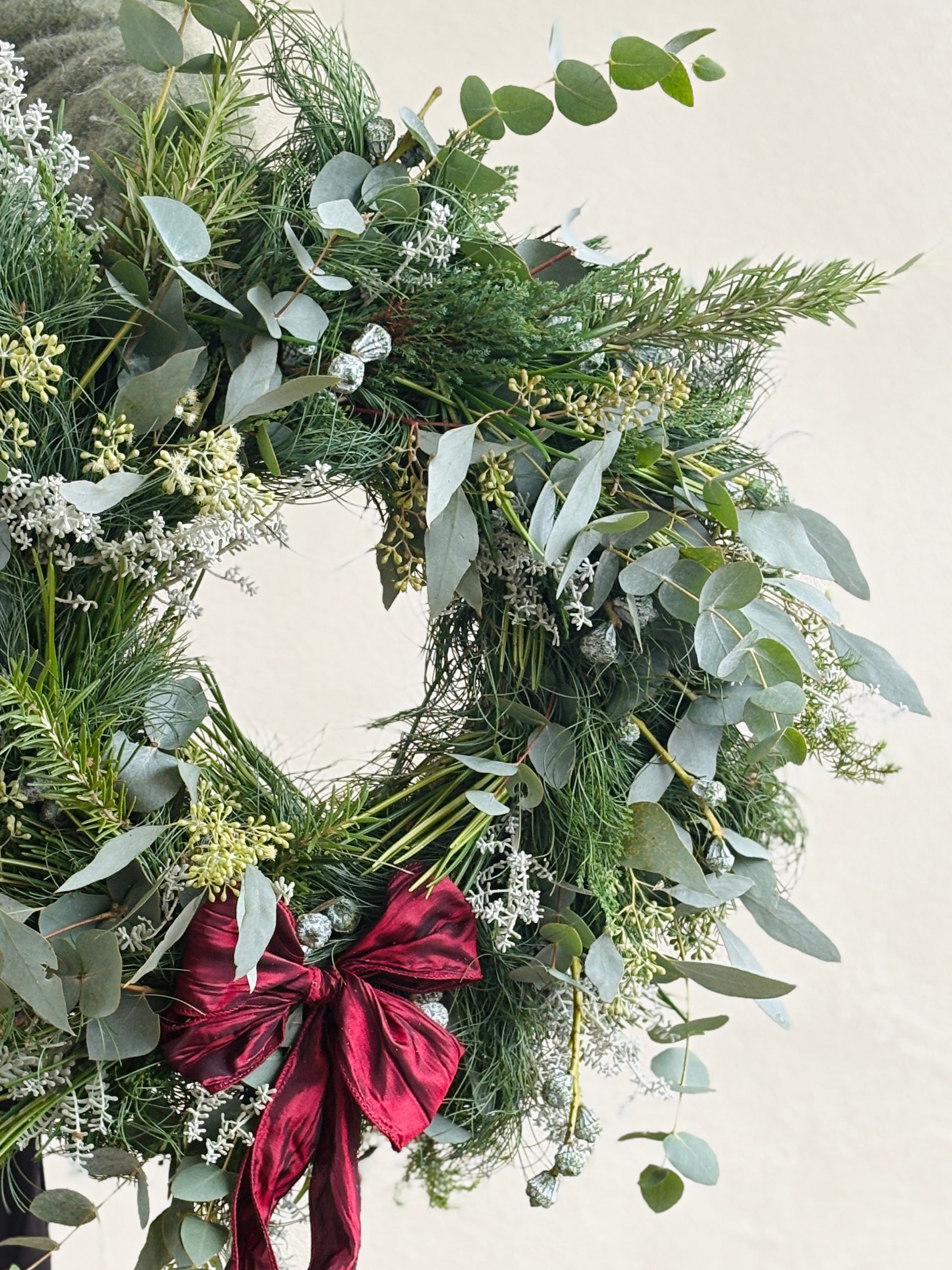 A White Christmas Wreath