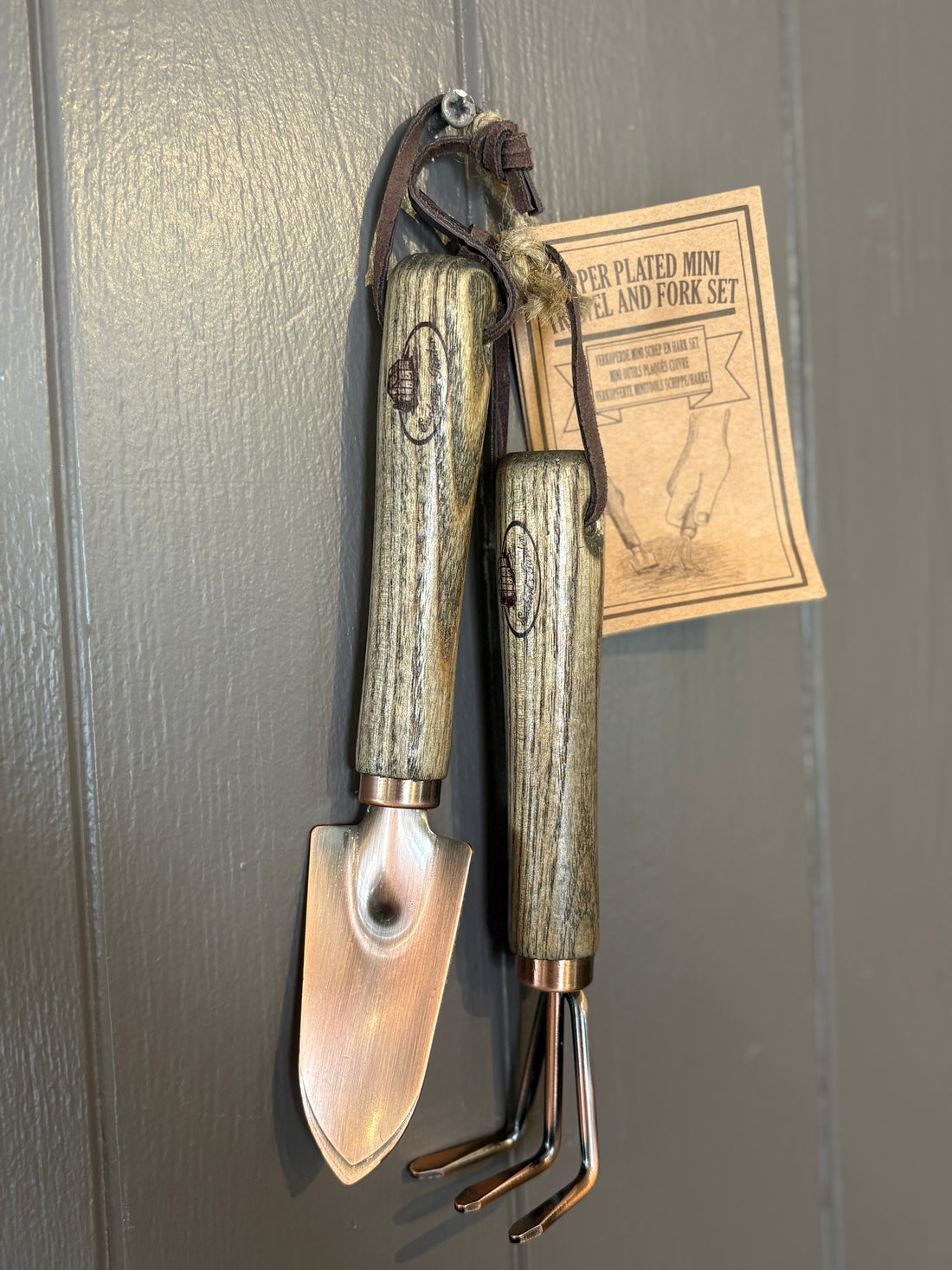 Mini Copper Plated Trowel and Fork Set