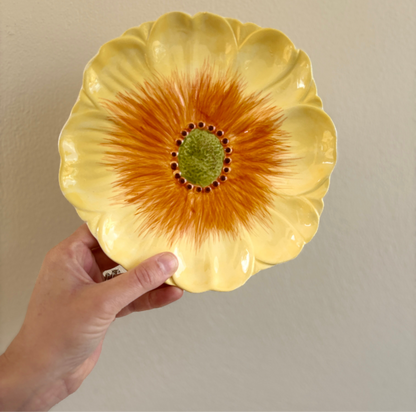Yellow Floral Plate