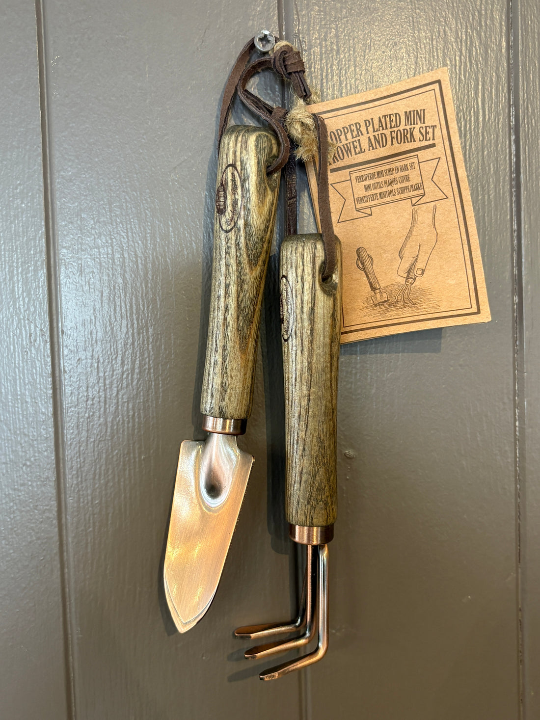 Mini Copper Plated Trowel and Fork Set