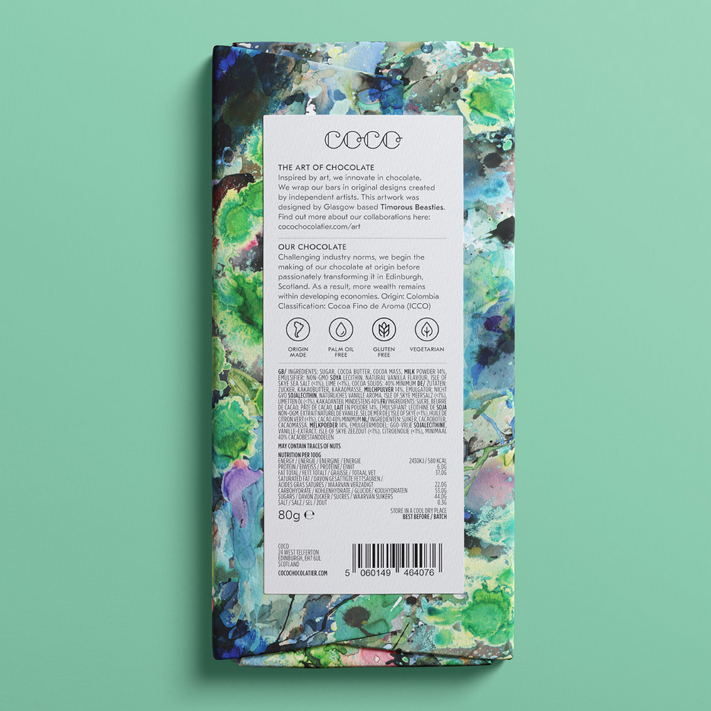 Isle of Skye Sea Salt &amp; Lime Milk Chocolate