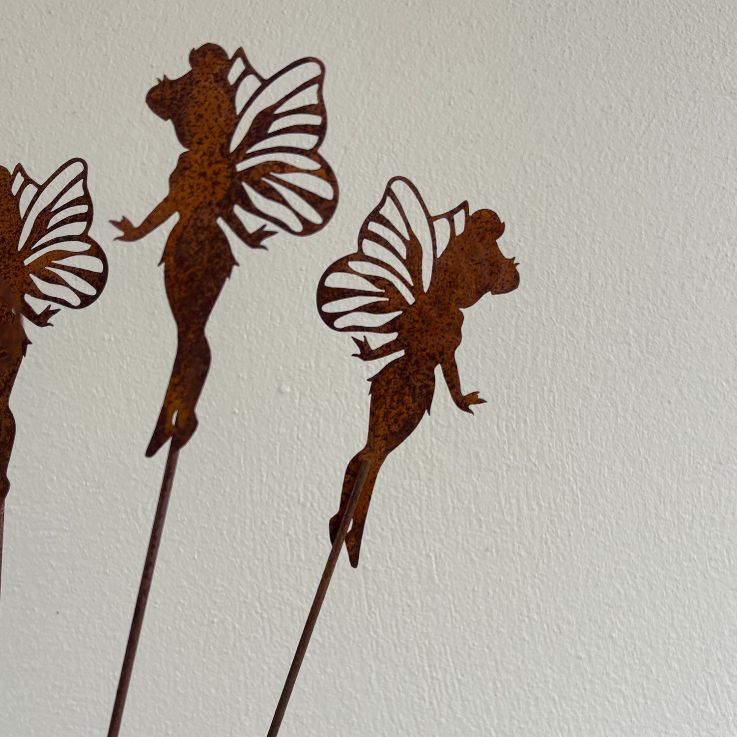 Standing rusty Garden fairy stake