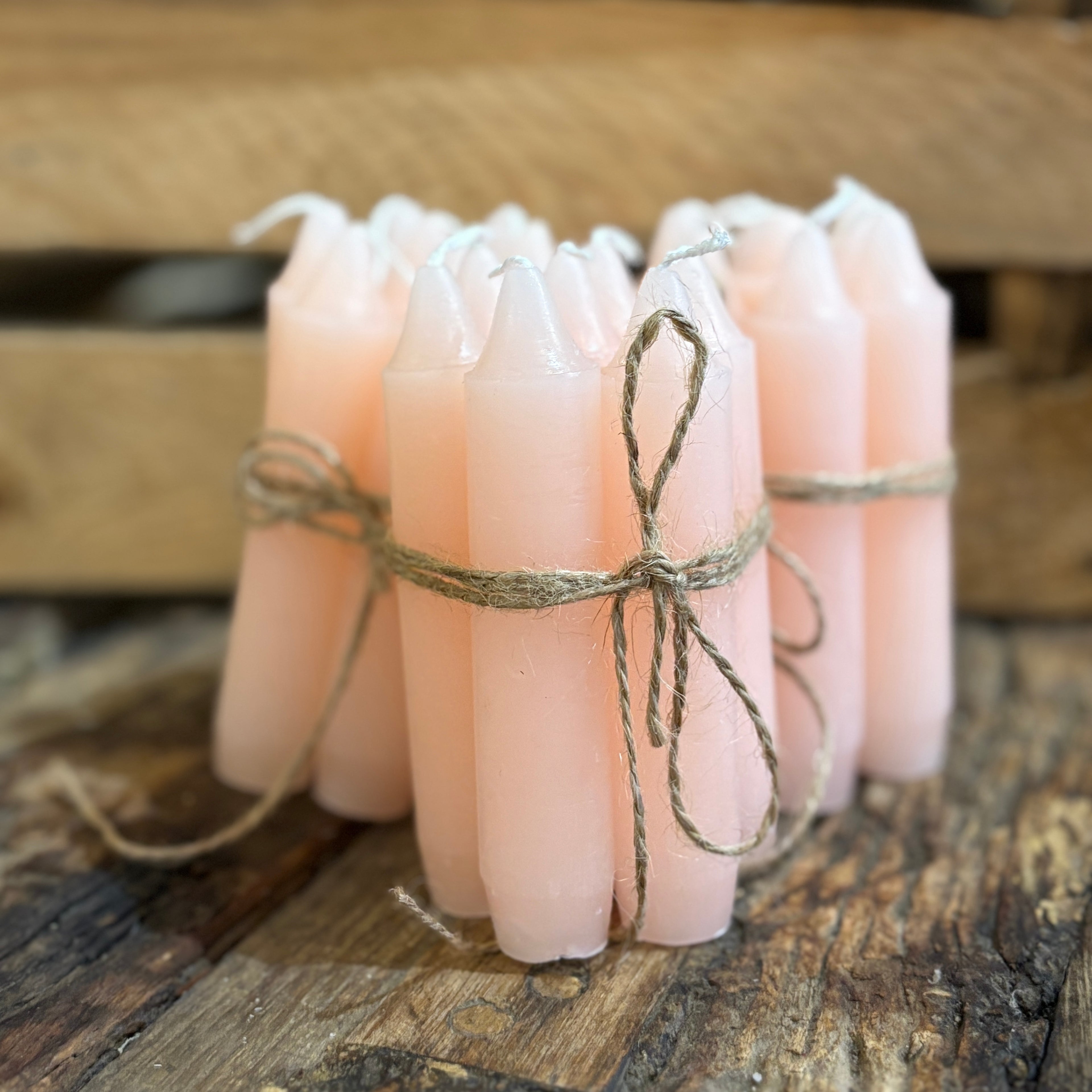 Set of 7 small Pastle candles