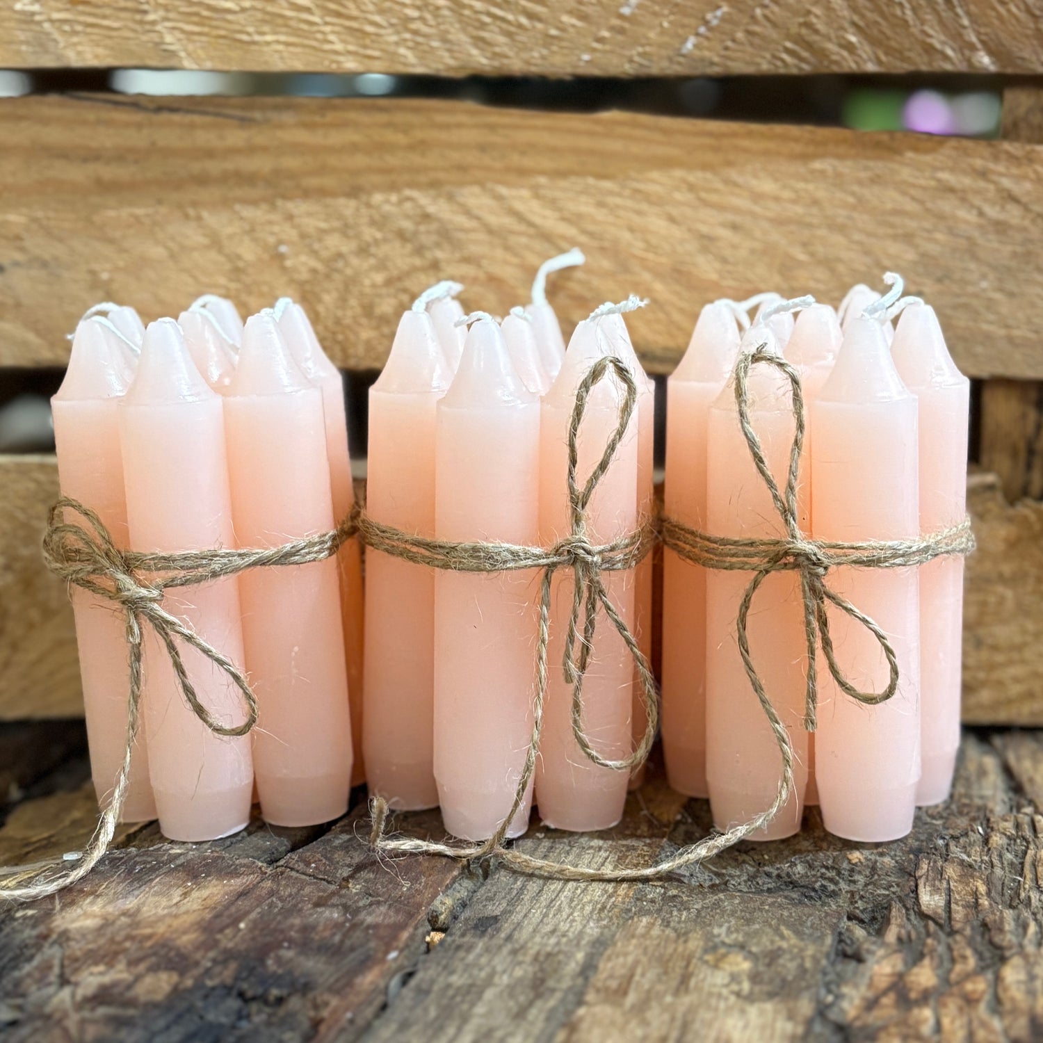 Set of 7 small Pastle candles