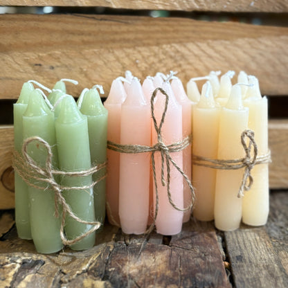 Set of 7 small Pastle candles