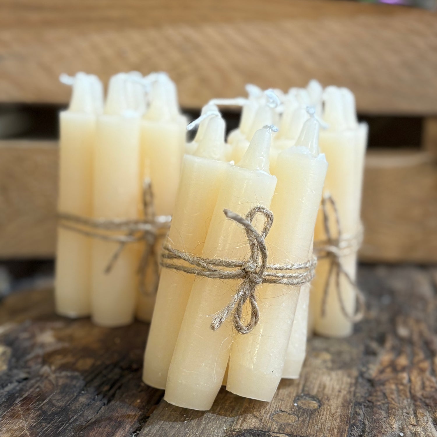 Set of 7 small Pastle candles