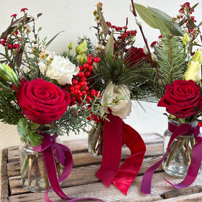 Deck the Halls Bud Vase Trio