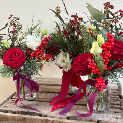 Deck the Halls Bud Vase Trio