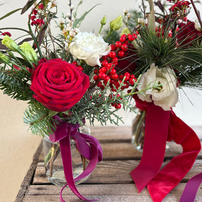 Deck the Halls Bud Vase Trio