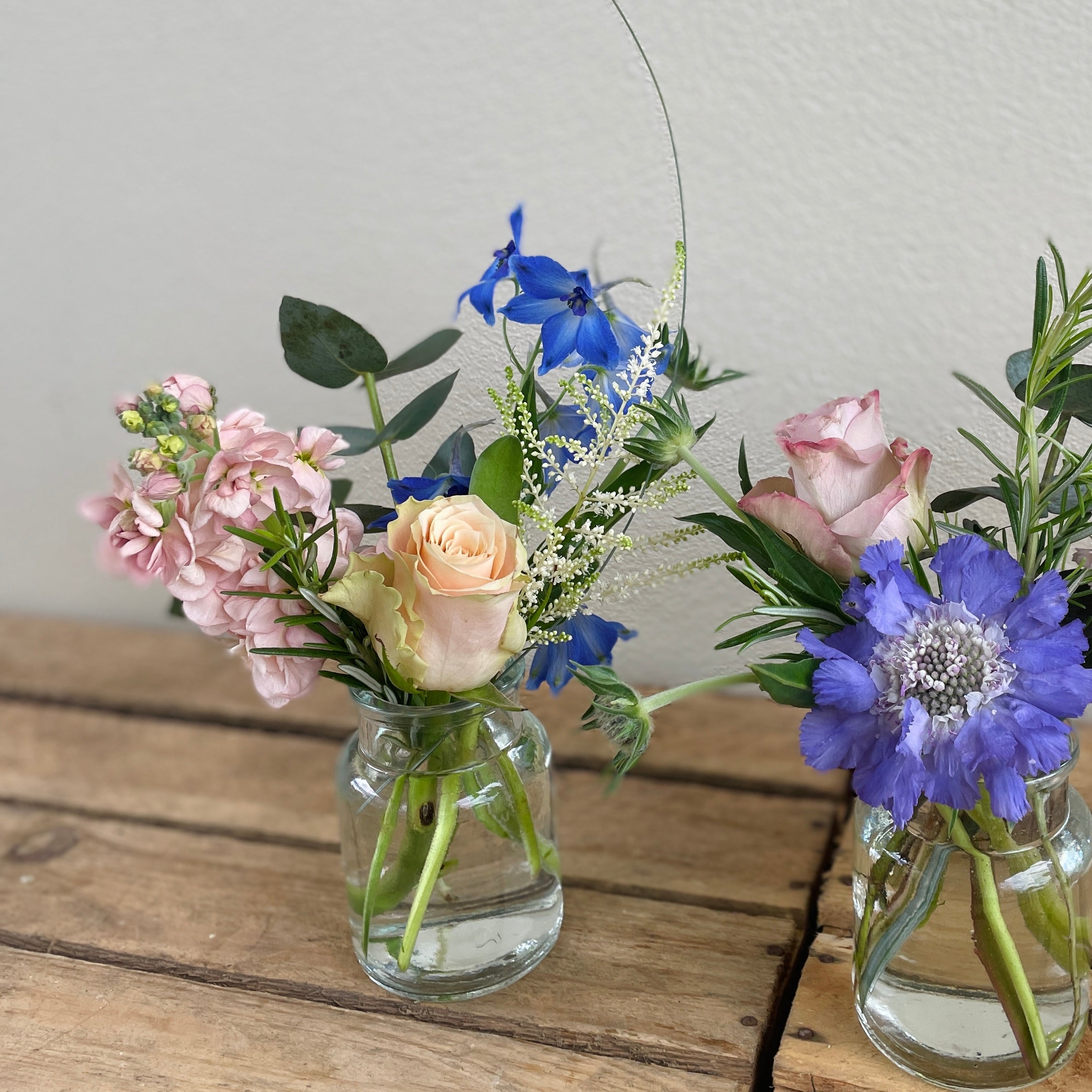 Pastel Paradise Trio of Bud Vases