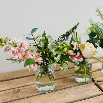 Cotton Candy Trio of Bud Vases